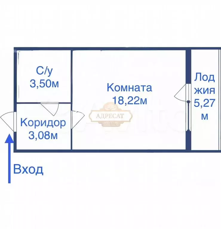 Квартира-студия, 24,8 м, 5/9 эт. - Фото 0
