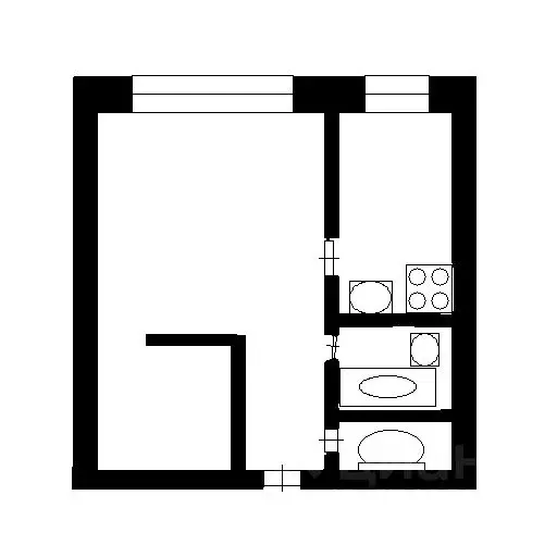 1-к кв. Владимирская область, Лакинск г. Собинский муниципальный ... - Фото 2