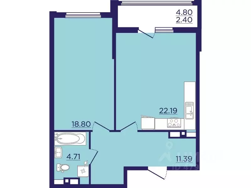 1-к кв. Воронежская область, Воронеж Учхоз кв-л, Городские сады жилой ... - Фото 0