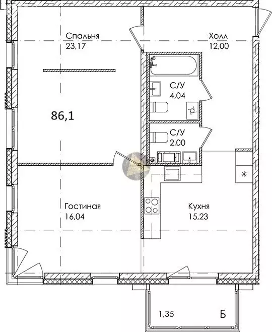 2-комнатная квартира: Сестрорецк, Авиационная улица, 5к2 (86.1 м) - Фото 1
