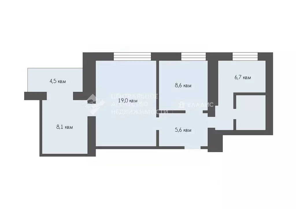3-к кв. Рязанская область, Рязань Татарская ул., 17 (51.5 м) - Фото 1