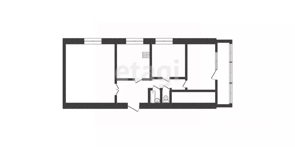 3-к кв. Смоленская область, Ярцево просп. Металлургов, 34 (63.6 м) - Фото 2