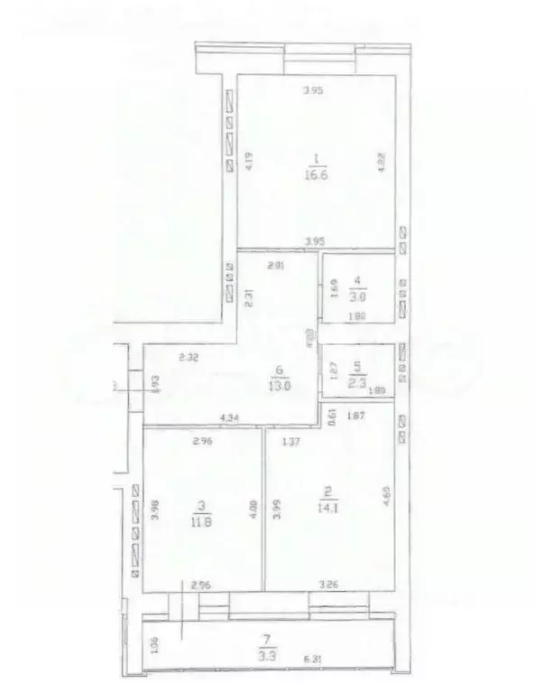 2-к кв. Татарстан, Казань ул. Азата Аббасова, 3 (60.7 м) - Фото 2