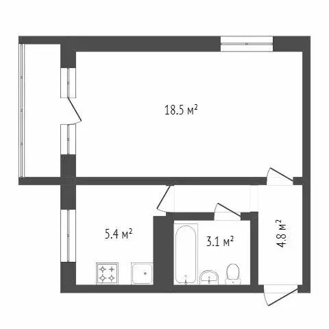1-комнатная квартира: Миасс, Ильменская улица, 119 (36.3 м) - Фото 1