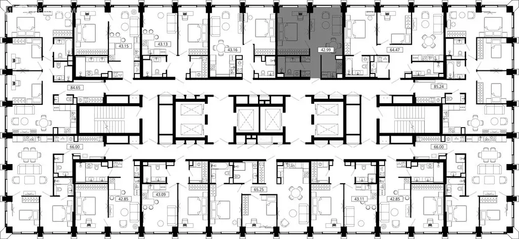 1-комнатная квартира: Москва, 4-я улица Марьиной Рощи, 12к1 (43.35 м) - Фото 0