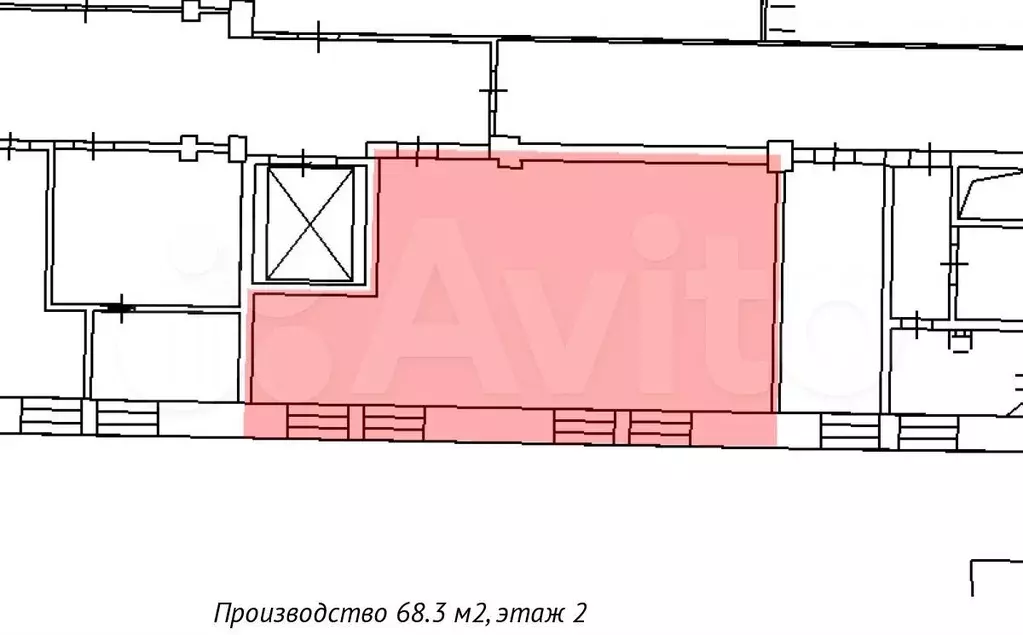 Склад 68.4 м, грузовой лифт, рядом метро - Фото 0