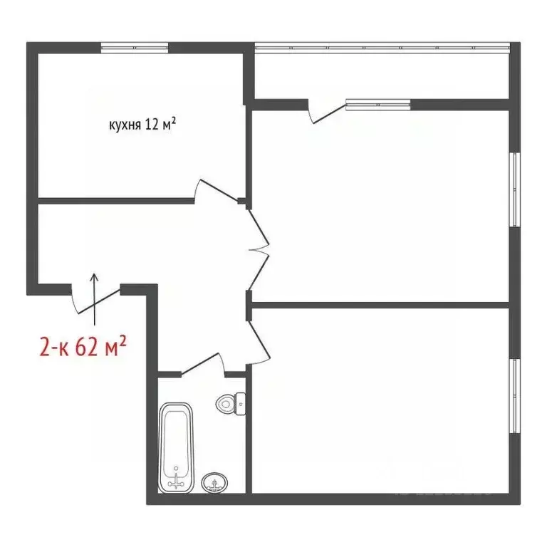 2-к кв. Свердловская область, Екатеринбург ул. Шаумяна, 87/2 (62.0 м) - Фото 2