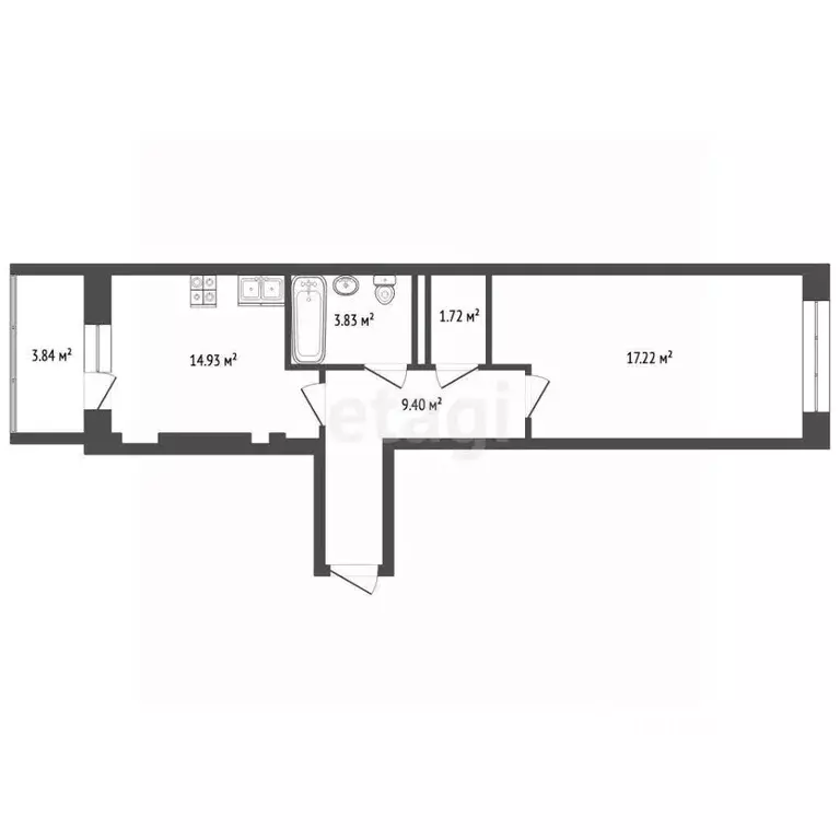 1-к кв. Краснодарский край, Анапа Парковая ул., 60Вк1 (41.1 м) - Фото 2