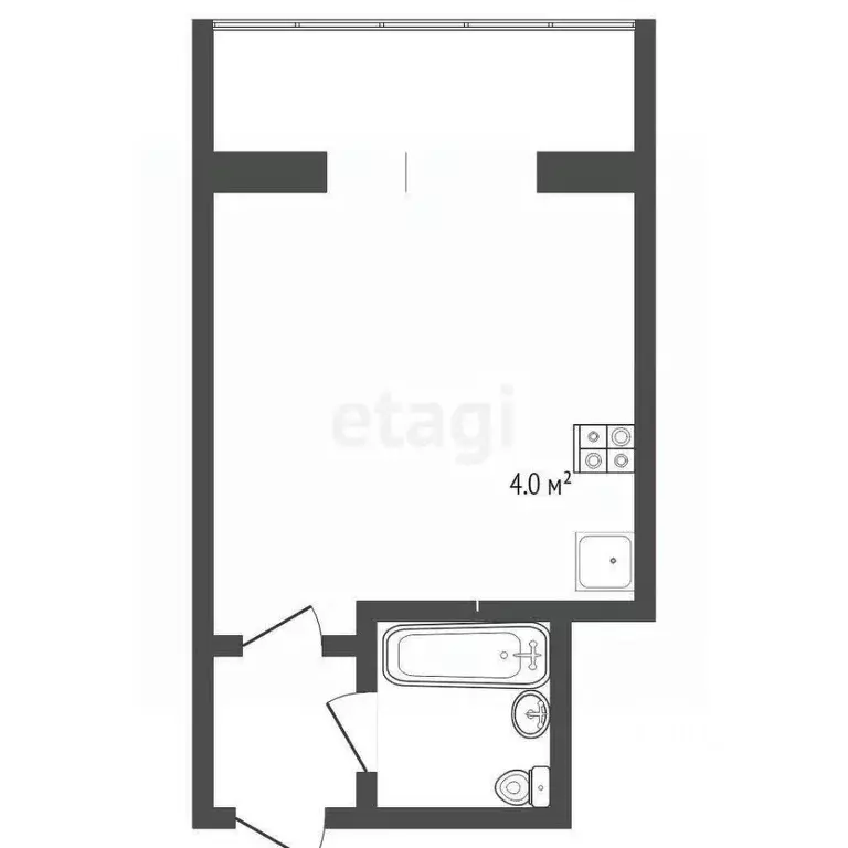 Студия Тюменская область, Тюмень Олимпийская ул., 12 (17.2 м) - Фото 1