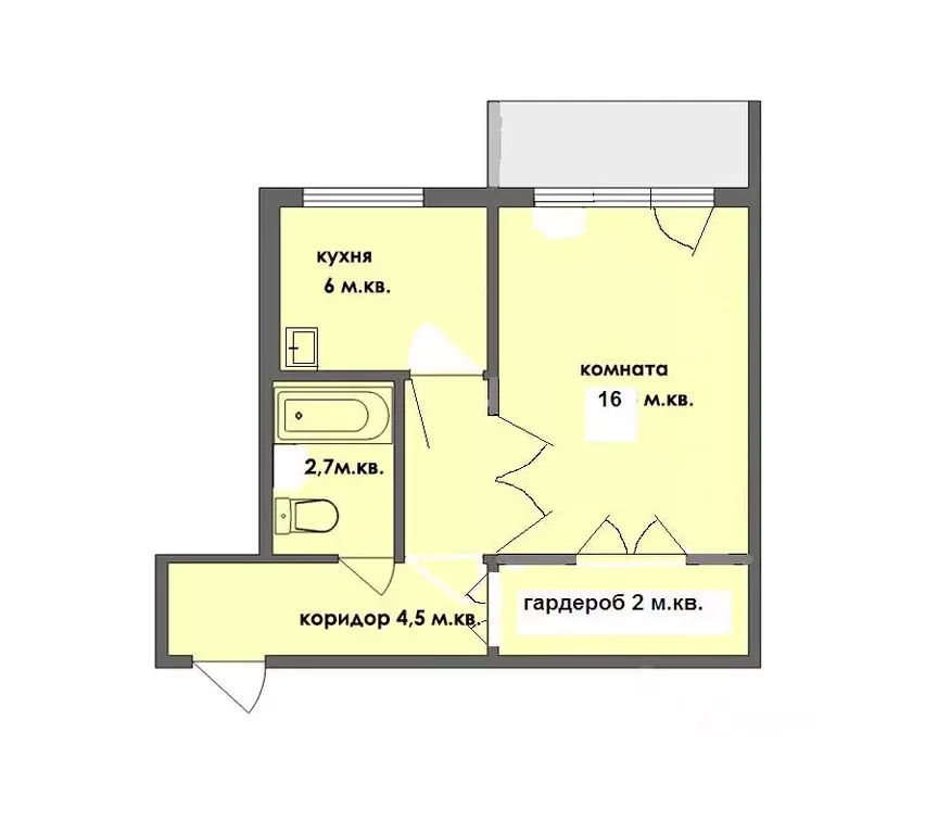 1-к кв. Пермский край, Пермь ул. Ленина, 39 (31.0 м) - Фото 1