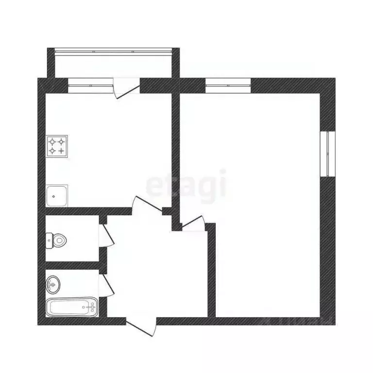 1-к кв. Ханты-Мансийский АО, Сургут Геологическая ул., 15/1 (38.6 м) - Фото 2