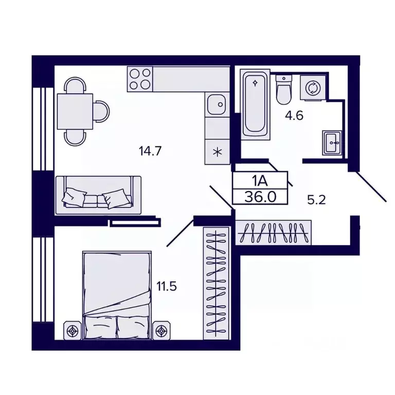 1-к кв. Хабаровский край, Хабаровск ул. Карла Маркса, 96/1 (35.99 м) - Фото 1
