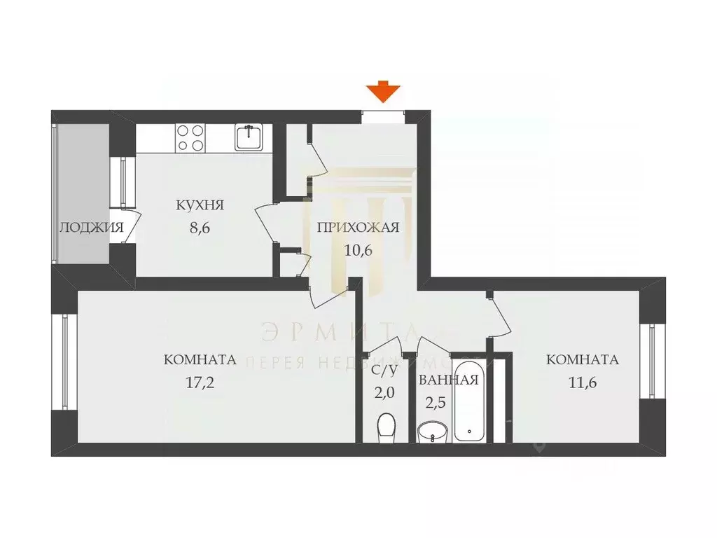 2-к кв. Ленинградская область, Тосно г. Тосненский район, Тосненское ... - Фото 2