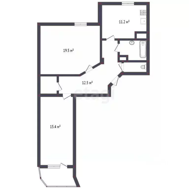 2-к кв. Воронежская область, Воронеж бул. Победы, 42 (65.8 м) - Фото 1