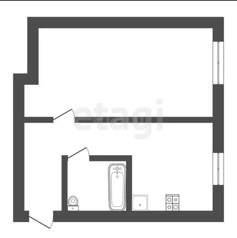 1-комнатная квартира: Ачинск, 25-й квартал, 4 (31.4 м) - Фото 1