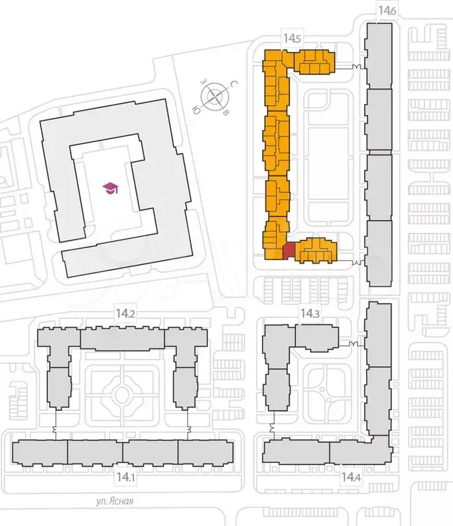 2-к. квартира, 64,7 м, 8/8 эт. - Фото 1