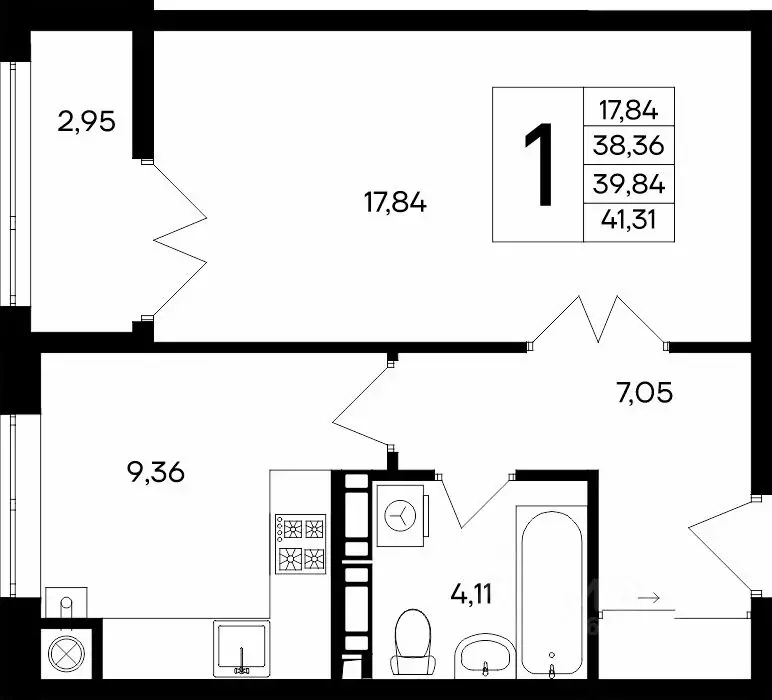 1-к кв. Крым, Евпатория  (41.31 м) - Фото 1