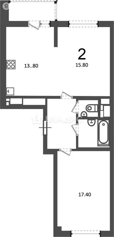2-комнатная квартира: Москва, Кусковская улица, 12/1 (57.8 м) - Фото 1