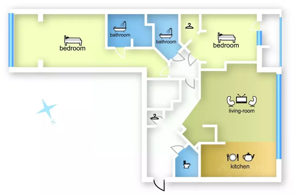 3-к кв. Москва ул. Усачева, 2С3 (138.0 м) - Фото 2