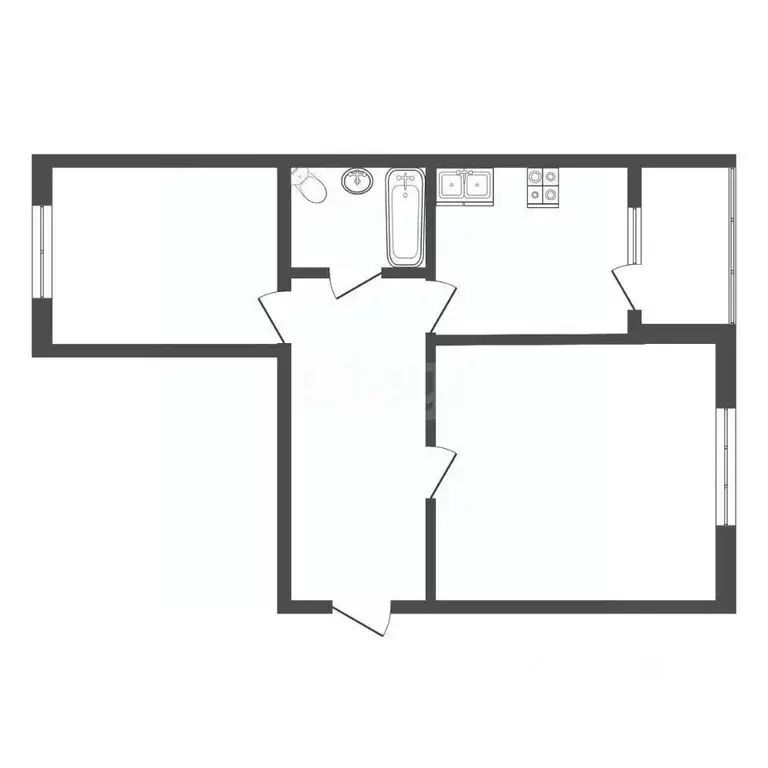 2-к кв. Тамбовская область, Тамбов ул. Чичерина, 50Ак1 (60.2 м) - Фото 2
