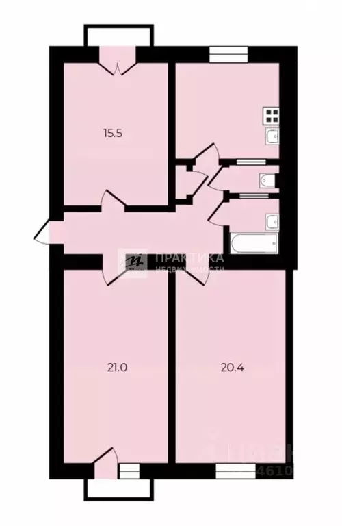 3-к кв. Москва ул. Буракова, 23 (79.9 м) - Фото 2