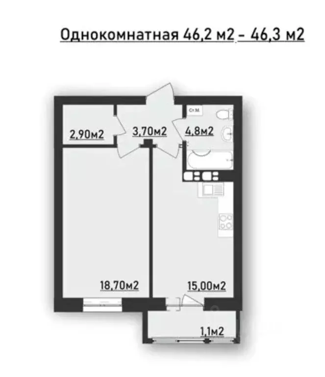 1-к кв. Ханты-Мансийский АО, Ханты-Мансийск Самаровская ул., 4 (48.77 ... - Фото 0