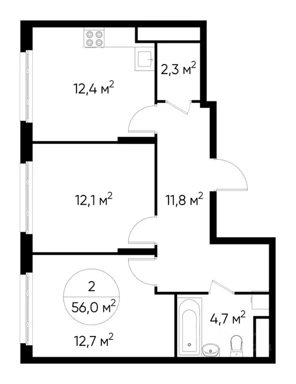 2-к кв. Москва Переделкино Ближнее мкр, 13-й кв-л,  (56.0 м) - Фото 0