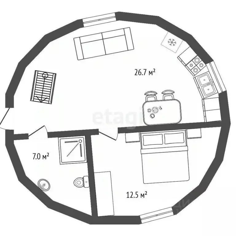 Дом в Новосибирская область, Новосибирск Автомобильная ул., 8 (68 м) - Фото 1