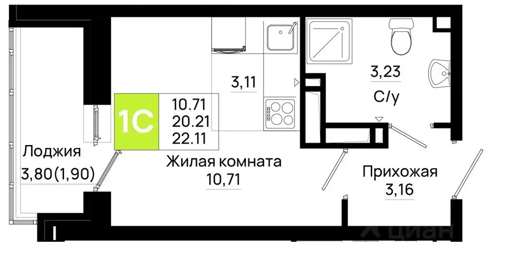 Студия Ростовская область, Ростов-на-Дону Нефтекачка кв-л, Октябрь ... - Фото 0