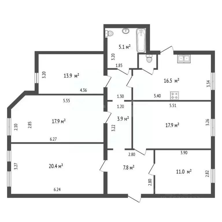Комната Санкт-Петербург Кирочная ул., 49 (11.0 м) - Фото 2