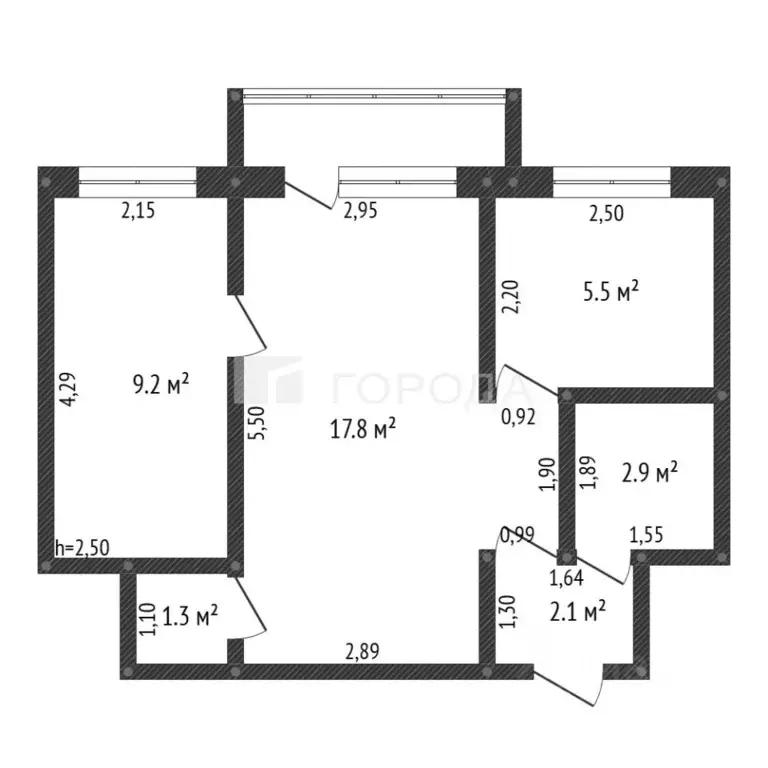 2-к кв. Алтайский край, Барнаул Советская ул., 6/1 (38.8 м) - Фото 1