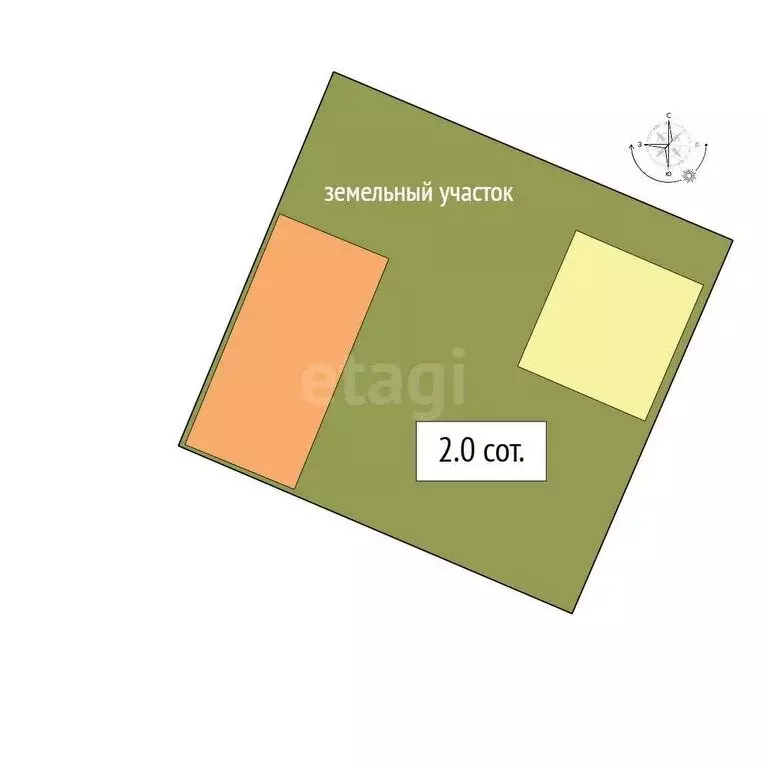 Дом в посёлок Октябрьский, Радужная улица (65 м) - Фото 1