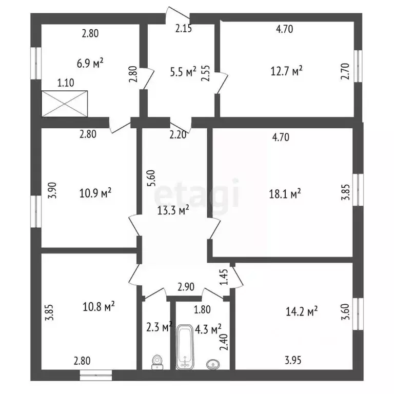 Дом в Томская область, Томский район, Богашевское с/пос, с. Богашево ... - Фото 2
