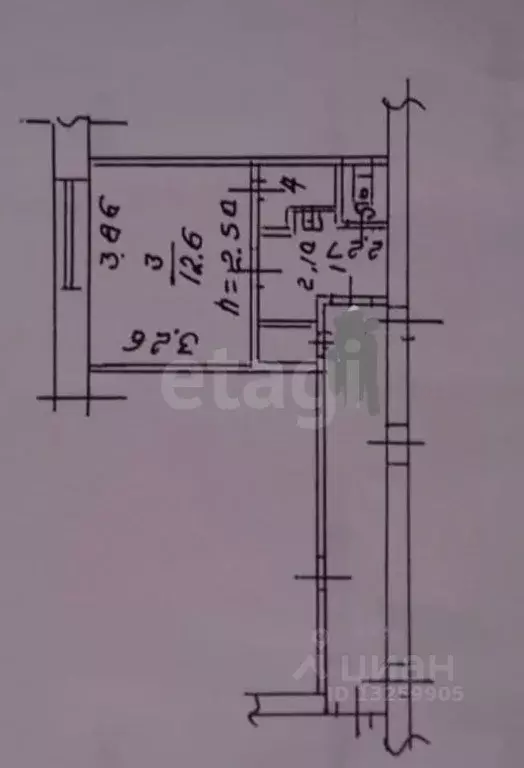 Студия Липецкая область, Липецк ул. Циолковского, 5/2 (18.7 м) - Фото 1