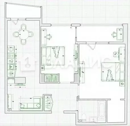 3-к кв. Саратовская область, Балаково ул. Комарова, 77 (68.0 м) - Фото 1