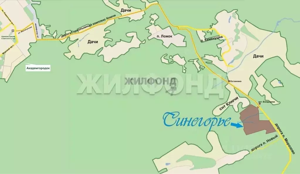 Участок в Новосибирская область, Искитимский район, Морозовский ... - Фото 1