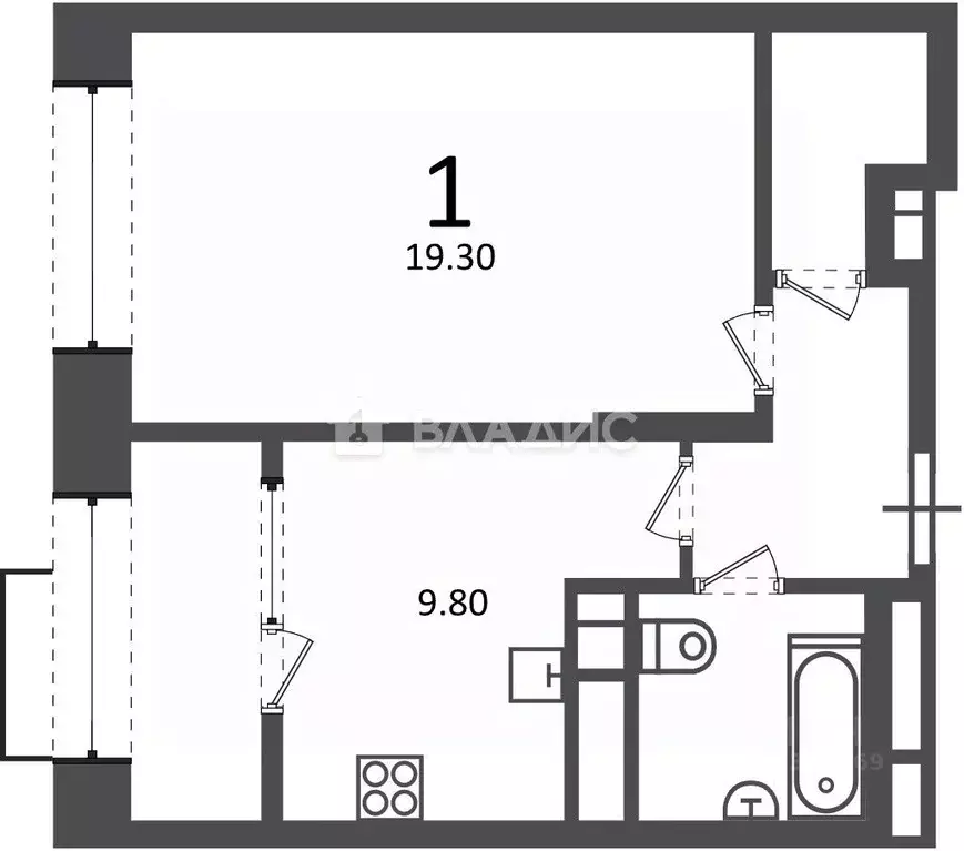 1-к кв. Москва Клинская ул., 2А (40.1 м) - Фото 1