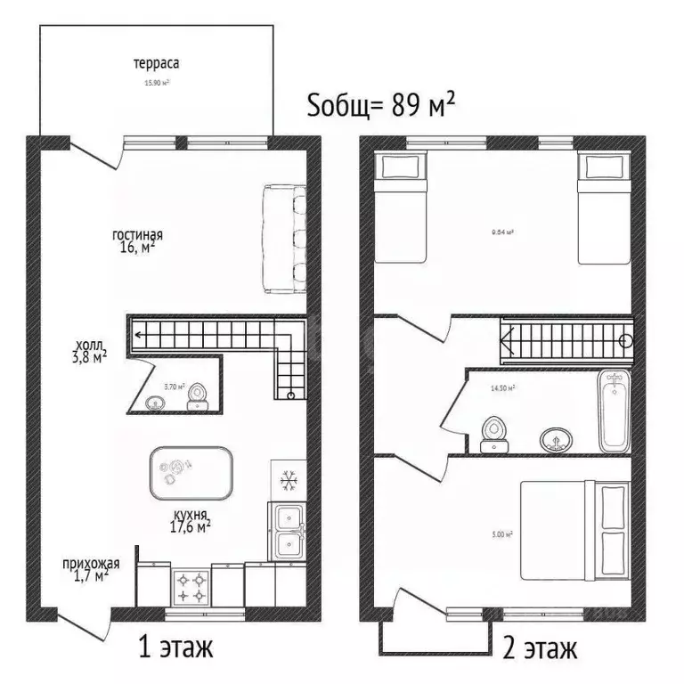 Таунхаус в Новосибирская область, Новосибирский район, Каменский ... - Фото 2