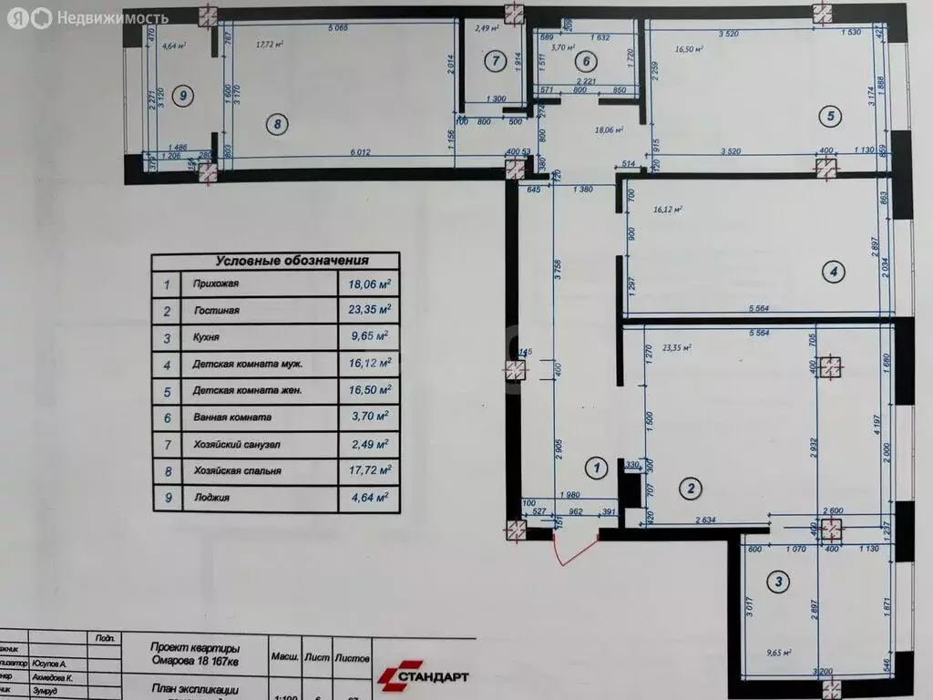 4-комнатная квартира: Каспийск, проспект М. Омарова, 18 (114 м) - Фото 1