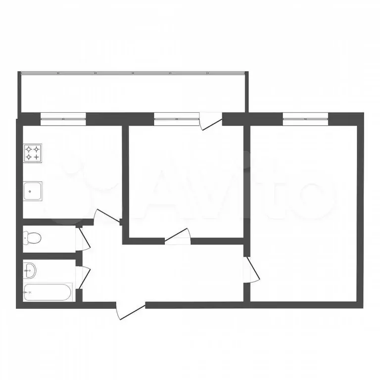 2-к. квартира, 46 м, 6/8 эт. - Фото 0