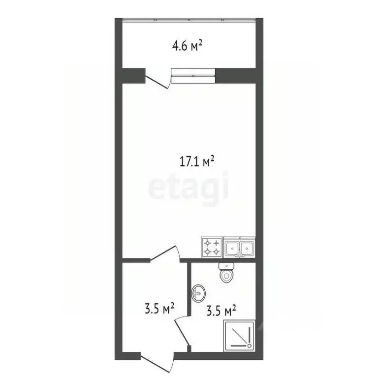 студия санкт-петербург просп. ветеранов, 169к2 (23.9 м) - Фото 1