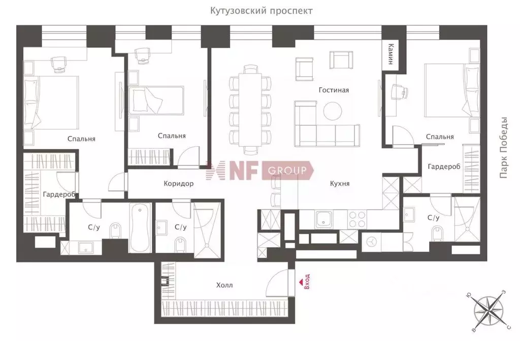 Квартира, 4 комнаты, 134.1 м - Фото 1