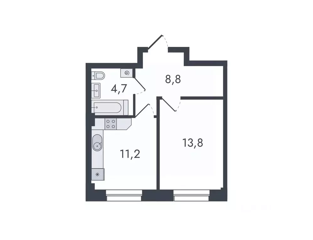 1-к кв. кировская область, киров ул. чистопрудненская, 13 (38.5 м) - Фото 0