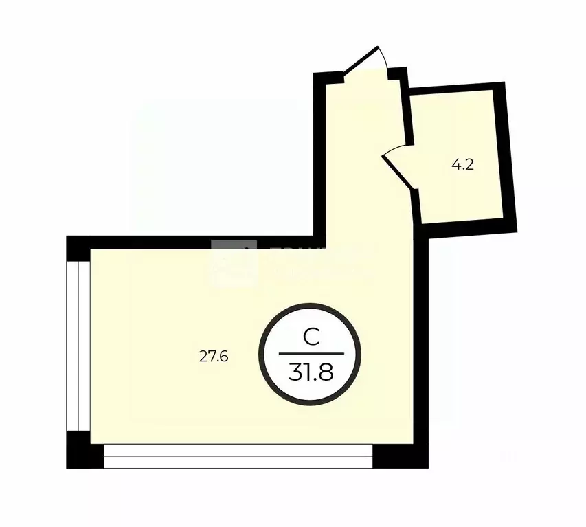 Студия Москва Дмитровское ш., 107Б (31.8 м) - Фото 2