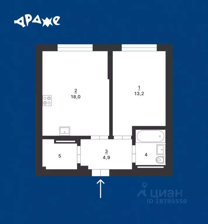 1-к кв. Свердловская область, Екатеринбург ул. Николая Островского, 7 ... - Фото 1