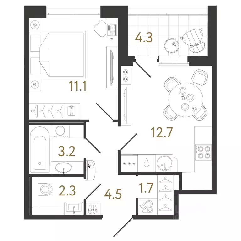 1-к кв. Санкт-Петербург ул. Бабушкина, 2 (35.5 м) - Фото 0