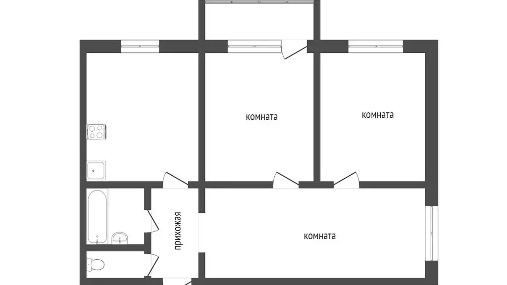 3-комнатная квартира: Улан-Удэ, 47-й квартал, Конечная улица, 7к2 (76 ... - Фото 1