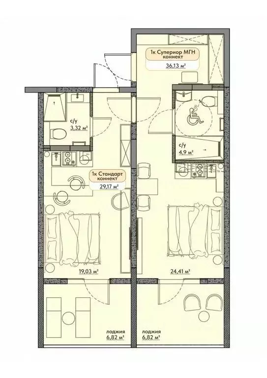 Студия Крым, Евпатория ул. Симферопольская, 1Ж (36.13 м) - Фото 0