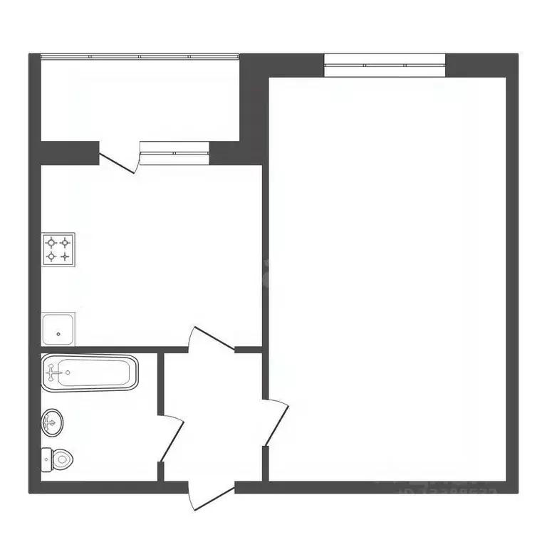 1-к кв. Красноярский край, Красноярск ул. Ломоносова, 100 (27.9 м) - Фото 2