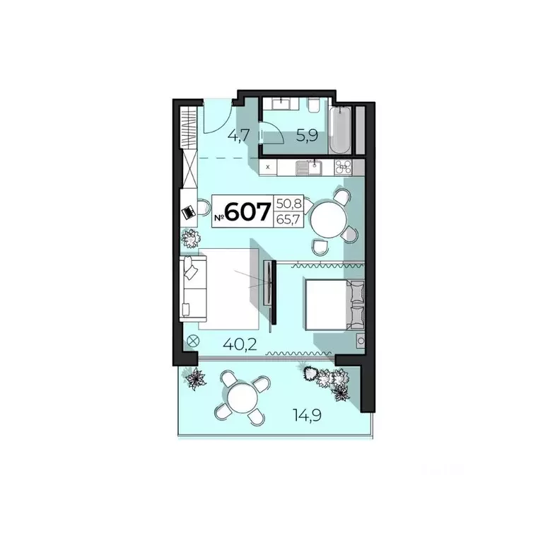 2-к кв. Крым, Ялта ул. Дражинского (65.7 м) - Фото 0